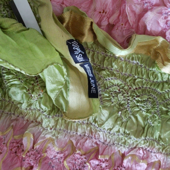 MISS JUNE SILK SHAWL SCARF - Picture 5 of 7